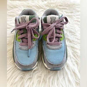 Nike Air Max 90SE Sun Club Worn Blue Treeline little kids Size 13.5C